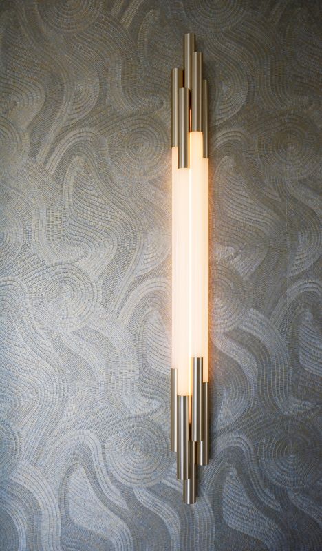 Wandlamp goud.