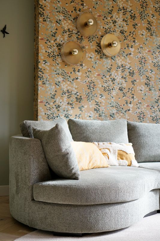 Grijsgroene druppel chaise longue.