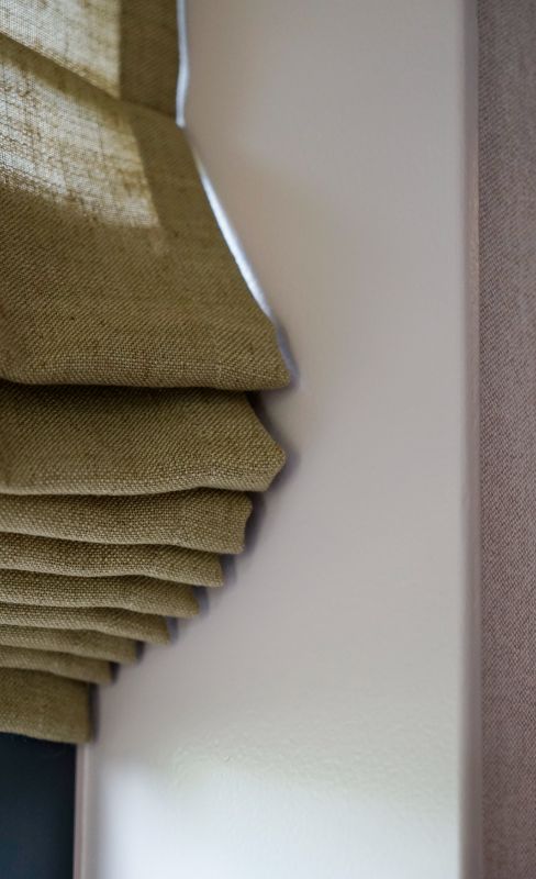 Detail vouwgordijnen.